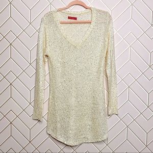 NWOT Cream Sheer Sequin Dress size 9